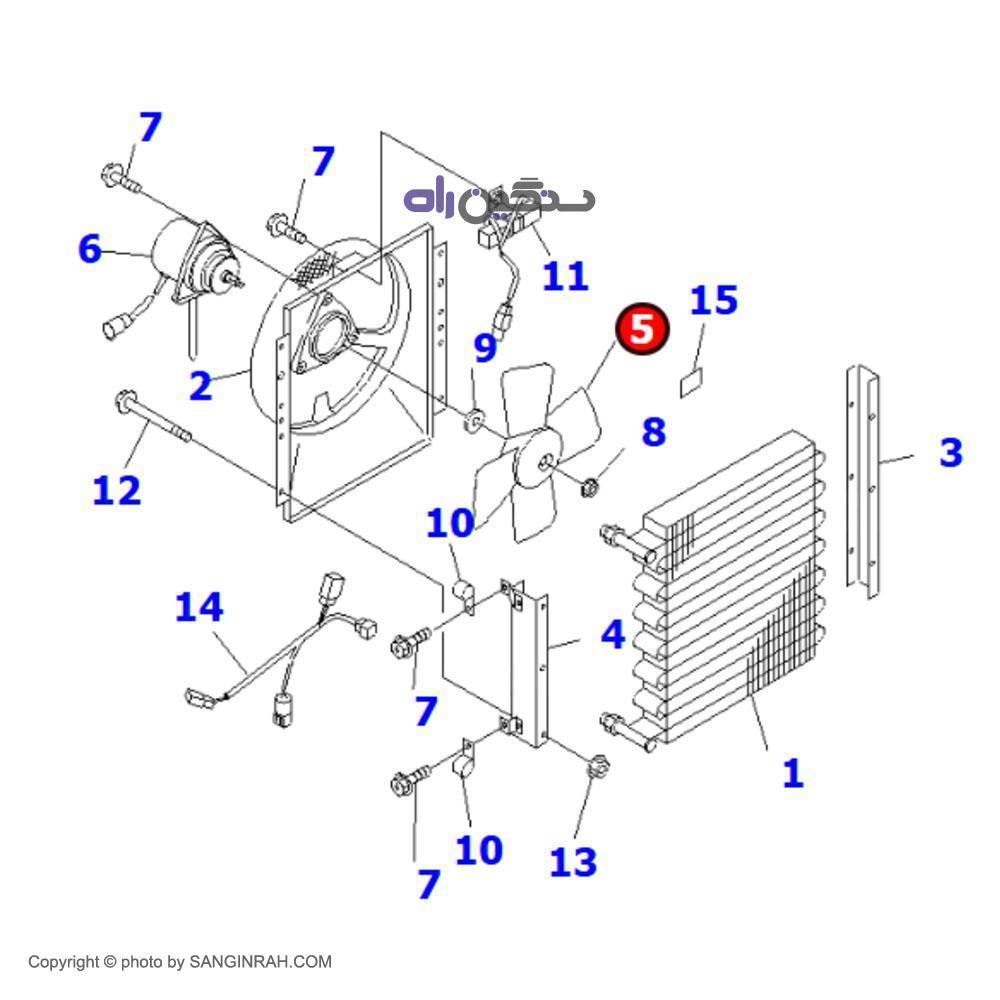 پروانه فن کندانسور لودر کوماتسو WA 470-3