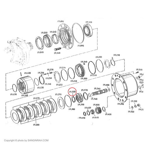 واشر دیسک کریر چرخ بیل مکانیکی هپکو HE100