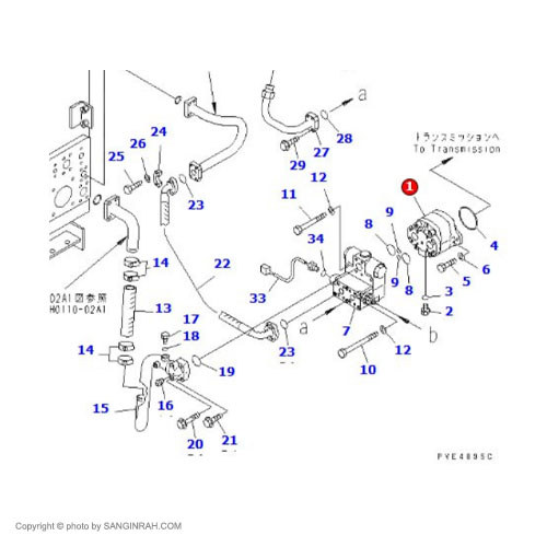 پمپ هیدرولیک لودر کوماتسو WA 470-3