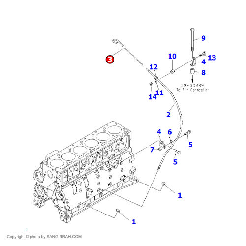 گژ روغن موتور کوماتسو 6D102