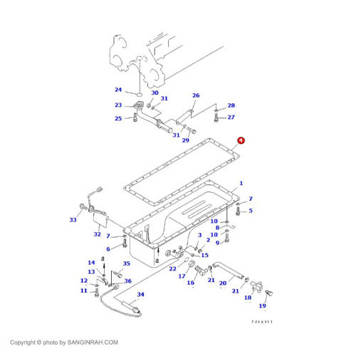 واشر کارتل روغن لودر کوماتسو WA 470-3