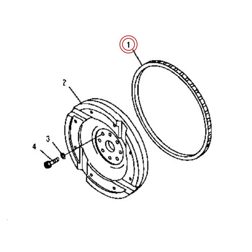 دنده فلایویل موتور کوماتسو 6D102