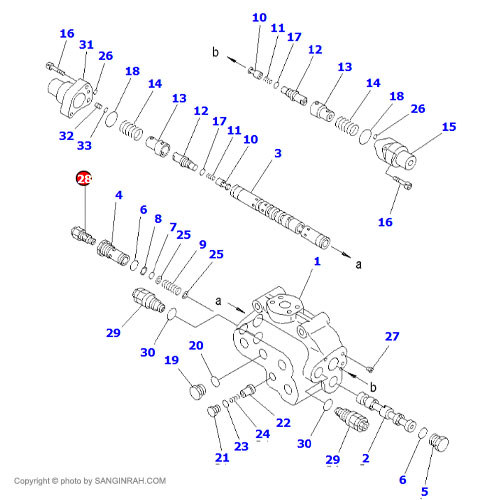 فشار شکن شیر فرمان لودر کوماتسو WA 470-3