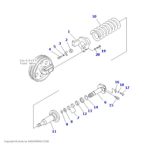 زنجیر سفت کن بیل مکانیکی کوماتسو PC200-7