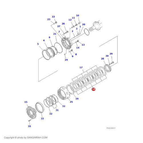 صفحه آهنی چرخ لودر کوماتسو WA 470-3