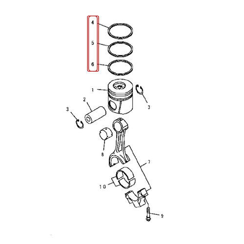 رینگ موتور کوماتسو 6D102