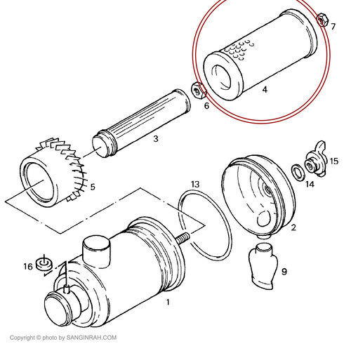 فیلتر بزرگ هواکش بیل مکانیکی هپکو A900