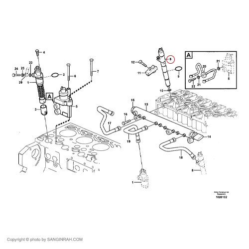 کاسه ساچمه انژکتور لودر ولوو L90F