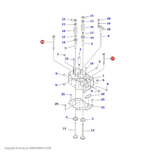 پیچ سرسیلندر لودر کوماتسو WA 470-3