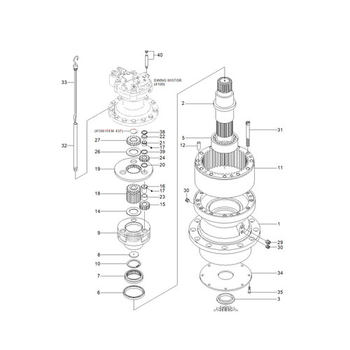 پمپ گردان بیل مکانیکی هیوندا R170W-7