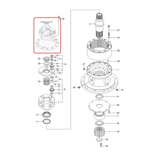 پمپ گردان (تایپ 2) بیل مکانیکی هیوندا R330LC-9S
