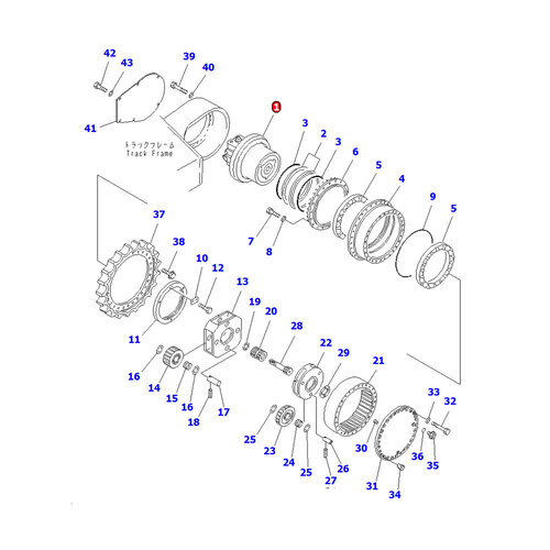 پمپ حرکت بیل مکانیکی کوماتسو PC400-7