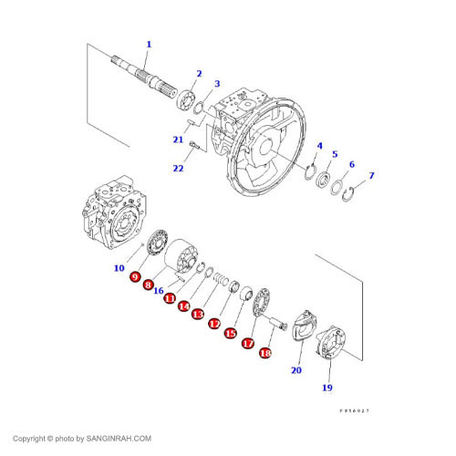 روتاری گروپ پمپ مادر بیل مکانیکی کوماتسو PC200-7
