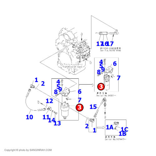 فیلتر گیربکس لودر کوماتسو WA 470-3