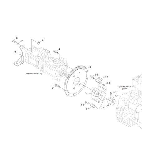 پمپ مادر بیل مکانیکی هیوندا R220LC-9S
