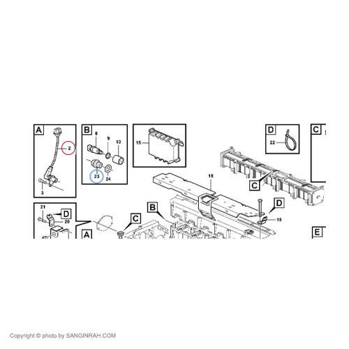 سنسور دور میل سوپاپ لودر ولوو L90F