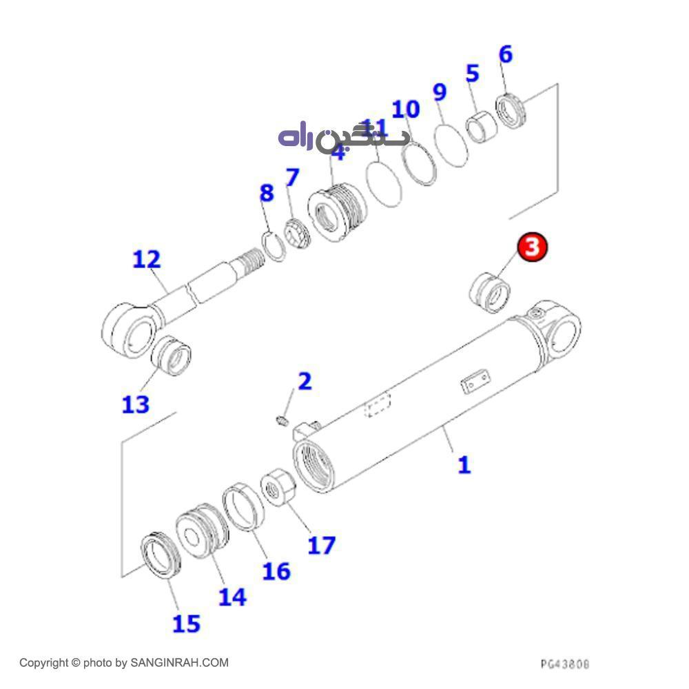 بوش ته جک فرمان لودر کوماتسو WA 470-3