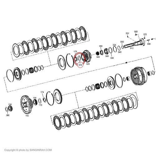 تراست واشر گیربکس گریدر هپکو HG180C B