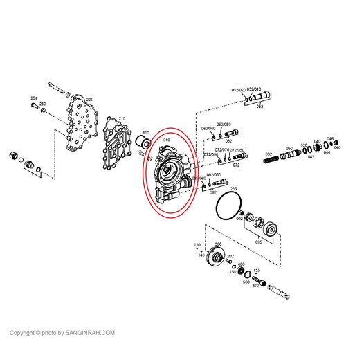 پوسته شیر کنترل گیربکس زد اف ZF 2HL100