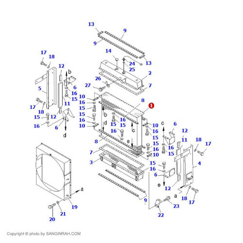 رادیاتور لودر کوماتسو WA 470-3