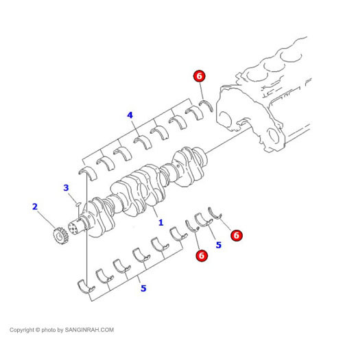 بغل یاتاقان لودر کوماتسو WA 470-3