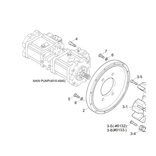 پمپ مادر بیل مکانیکی هیوندا R220LC-7