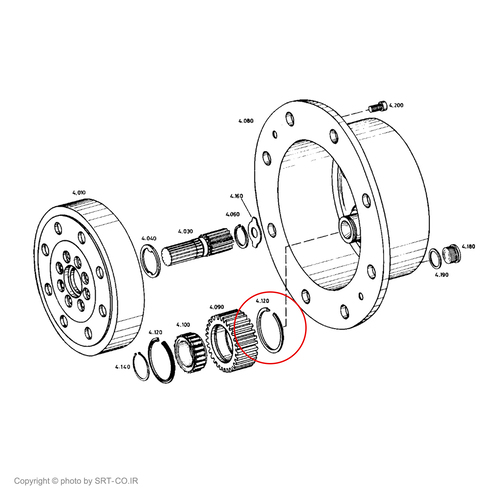 خار دنده هرزگرد بیل مکانیکی هپکو HE100