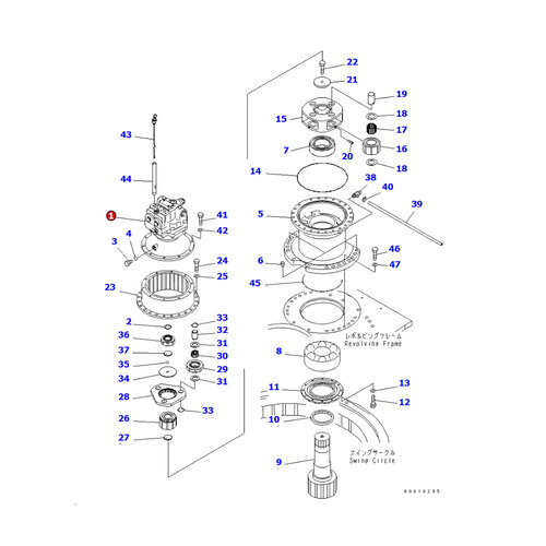 پمپ گردان بیل مکانیکی کوماتسو PC400-8