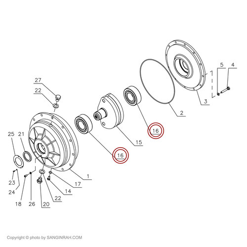 بلبرینگ وزنه لنگری سنگ غلتک هپکو HC100