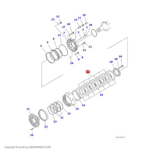 صفحه گرافیت چرخ لودر کوماتسو WA 470-3