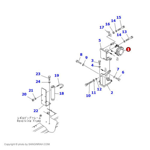 کمپرسور کولر بیل مکانیکی کوماتسو PC200-7
