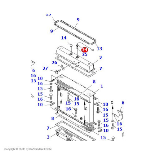 سنسور سطح آب رادیاتور لودر کوماتسو WA 470-3