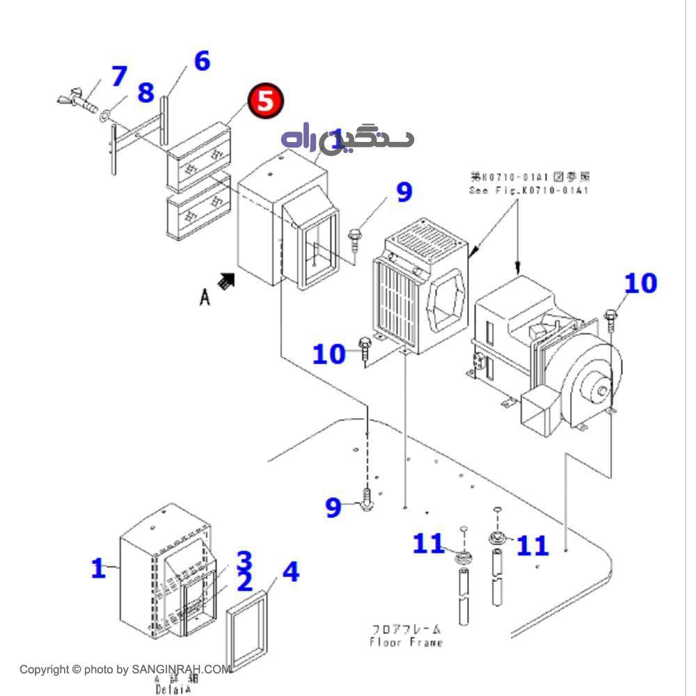 فیلتر کولر کابین لودر کوماتسو WA 470-3
