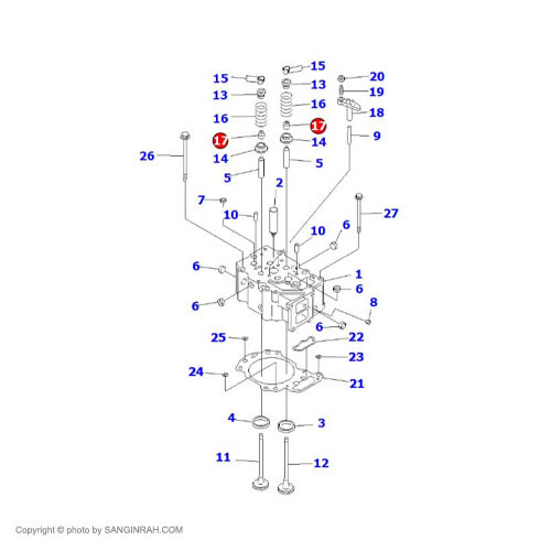لاستیک ساق سوپاپ لودر کوماتسو WA 470-3