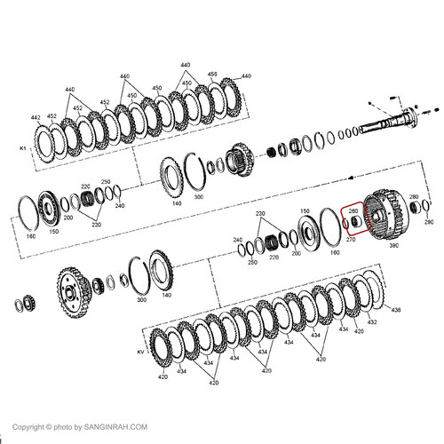 بلبرینگ سوزنی گیربکس گریدر هپکو HG180C B