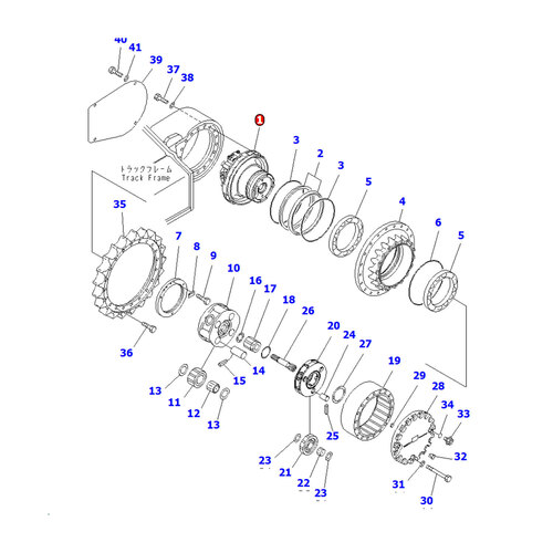 پمپ حرکت بیل مکانیکی کوماتسو PC220-7
