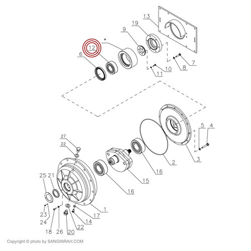 بلبرینگ مندل غلتک هپکو HC100