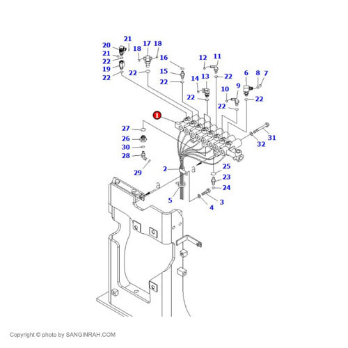 سلونوئید بیل مکانیکی کوماتسو PC400-7