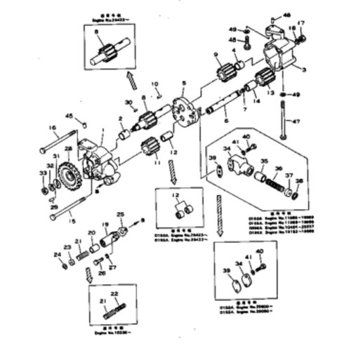 اویل پمپ موتور بلدوزر کوماتسو D155