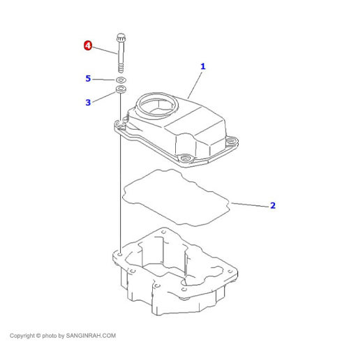 پیچ درب قالپاق موتور لودر کوماتسو WA 470-3