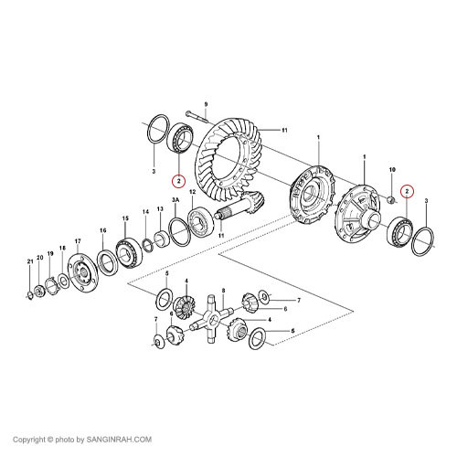 بلبرینگ هوزینگ دیفرانسیل لودر ولوو L90