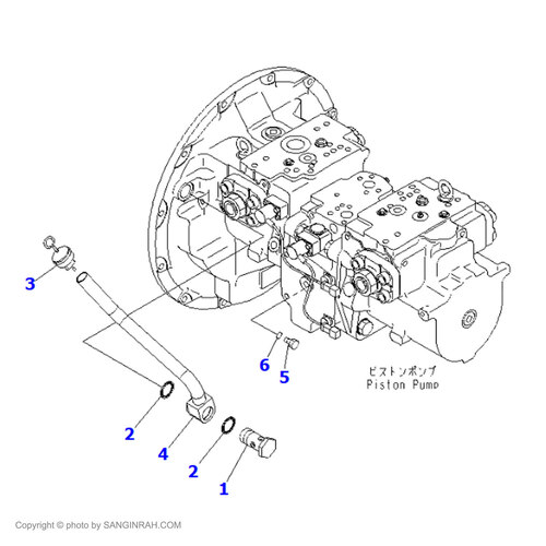 پمپ مادر بیل مکانیکی کوماتسو PC400-7