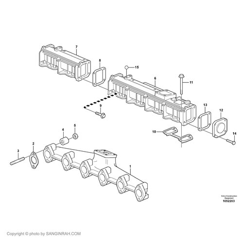 منیفولد اگزوز لودر ولوو L120 F