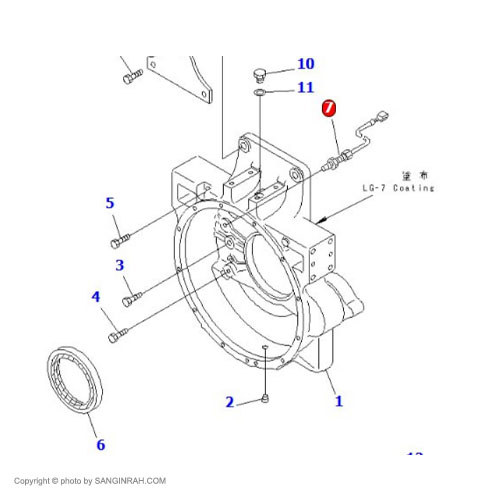 سنسور دور موتور لودر کوماتسو WA 470-3