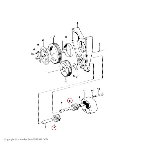 دنده اویل پمپ لودر ولوو 4400