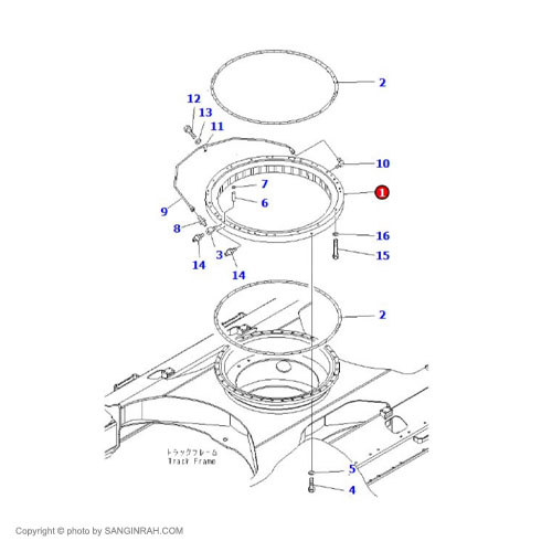 دنده گردان بیل مکانیکی کوماتسو PC200-7