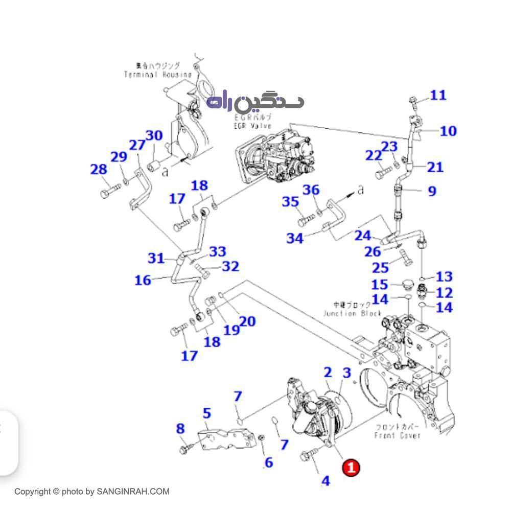 اویل پمپ موتور کوماتسو 6D 170 E-5