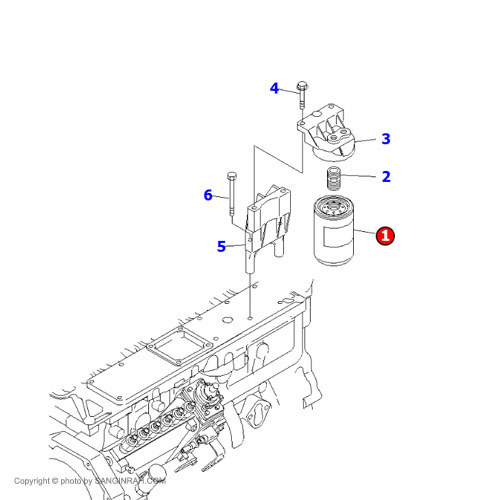 فیلتر سوخت اصلی بیل مکانیکی کوماتسو PC200-7