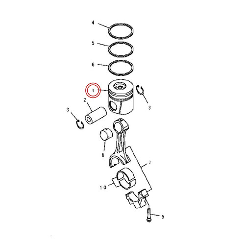 پیستون موتور کوماتسو 6D102
