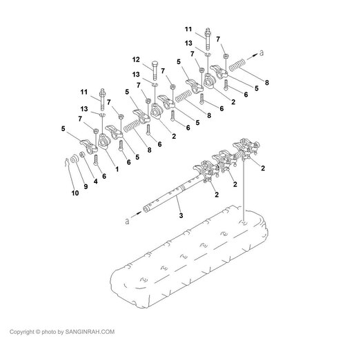 میل انگشتی بیل مکانیکی کوماتسو PC 200